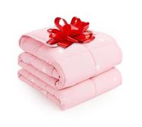 Dreamscene Star Weighted Blanket Blush Pink, Valentines Gifts Therapy Anxiety Relief Insomnia Autism Reversible Fluffy Teddy Fleece Throw, 100 x 150cm - 3kg(Disclaimer:Only suitable for age 3+years)