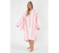 Dreamscene Striped Hooded Poncho Beach Towel Blush