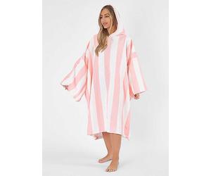 Dreamscene Striped Hooded Poncho Beach Towel Blush