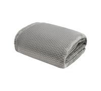 Dreamscene Fleece Throw Blanket for Bed, Soft Cosy Warm Honeycomb Waffle Throws for Sofas Couch Lightweight Faux Fur Fleece Blanket Travel Bed Throw King Size, Mid Grey - 200 x 240cm