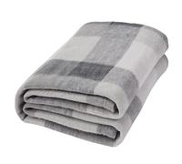 Dreamscene Throws for Sofas Large, Valentines Gifts Soft Cosy Warm Grey Tartan Check Fleece Blanket for Bed Picnic King Size Blanket Throw Over for Garden Furniture Bed Throw King Size, 200 x 240cm