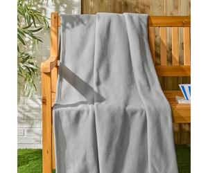 Dreamscene Throws for Sofas Throw Blanket, Soft Warm Cosy Plain Polar Fleece Blanket for Bed Settee Armchairs Outdoor Fluffy Double Bed Throw Gifts for Women, Mid Grey - 150 x 200cm