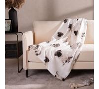 Dreamscene Warm Soft Puppy Dog Fleece Throw Over Bed Blanket 120 X 150Cm