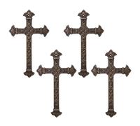 DreamsEden 4-Pack Cast Iron Wall Cross Decor