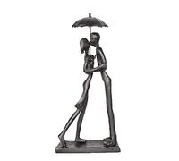 Dreamseden Affectionate Couple Art Iron Sculpture, Passionate Love Statue Romantic Metal Ornament Figurine Home & Office Decoration (Style 1)