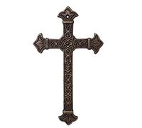 DreamsEden Cast Iron Cross Wall Cross Hanging Decorative Cross, Brass