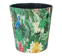 DreamsEden Decorative Trash Can - Vintage Toillet Paper Bin Waist Basket for Bathroom Bedroom Office (Tropical Plants)