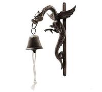 DreamsEden Dragon Door Knocker, Cast Iron Wall Hanging Medieval Sculpture Gothic Decor