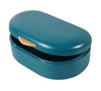 DreamsEden Vintage Tin Metal Storage Box with Lid, Bean-shaped Decor