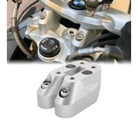 Dreamseek Handlebar Risers Mount Clamp for BMW R1200RS 2015-2018, R1250RS 2018-2025 CNC Aluminum Silver Motorcycle Bar Riser Adapter, 28mm Height + 25mm Backward for Comfortable Riding