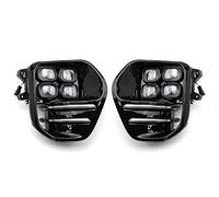 Dreamseek LED DRL 4 Eyes Style Driving Fog Lamp Assembly for Kia Sportage KX5 QL 2017 2018 2019 Daytime Running Light with Bezel Kit