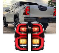 Dreamseek LED Tail Light Assembly Compatible Toyota Hilux Revo 2015 2016 2017 2018 2019 2020 2021 2022 Rear Brake Lamp Taillight with Turn Signal Smoke Lens