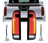 Dreamseek LED Tail Light Assembly Compatible with Nissan Frontier D40 2005-2021 Rear Brake Lamp Taillight w/Dynamic Sequential Turn Signal Smoke Lens
