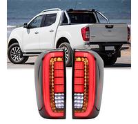 Dreamseek LED Tail Light Assembly Compatible with Nissan Navara NP300 D23 2015 2016 2017 2018 2019 2020 2021 Rear Brake Lamp Taillight with Dynamic Sequential Turn Signal Smoke Lens