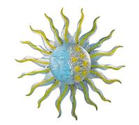 dreamskip Large Metal Sun Wall Decor Outdoor, 30 Inch Sun and Moon Decor Metal Wall Art, 3D Sun Wall Decor for Patio Garden Yard Fence Bedroom Living Room Decoration