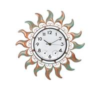 dreamskip Outdoor Clock with Thermometer and Hygrometer Combo, 13 Inch Bronze Sun Outdoor Wall Clock Waterproof, Silent No-Ticking Outdoor Clocks for Patio, Living Room, Kitchen, Garden