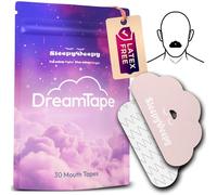 DreamTape Hypoallergenic Mouth Tape for Deep Sleep | Supports Nasal Breathing & Snore Reduction (30 Sleep Strips in Resealable Pouch) (Pink)