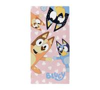 dreamtex Bluey I Love U 100% Cotton Towel for Kids Perfect for Bathroom, Swimming Pool, Sport or Beach o70x140cm (TW3-BLU-ILU-M-24)