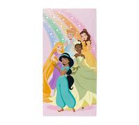 dreamtex Disney Princess Rainbow Towel for Girls, Children's Bathroom, Perfect for Swimming Pool, Beach on in Kids' Bathroom 70x140cm (TW3-DIS-RBW-20-M)