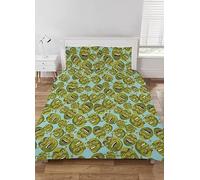 dreamtex Green Ogre Double Duvet Cover Green Dude Reversible Set