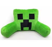 dreamtex Minecraft Cuddle Cushion Creeper Back Cushion | Official Kids Gaming Pillow with Arms, Back Support Reading Cushion for Bed, Super Soft Fleece, 59 x 48 cm