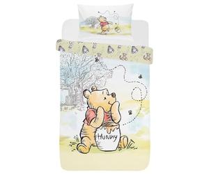 dreamtex Winnie The Pooh Explore Single Duvet Cover and Pillowcase Bedding Set for Children's Bedroom Kids Toddler Bedroom (SP1-WTP-EXP-12)