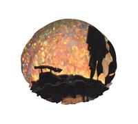 DreamTide Double Layer Shower Cap with Comfort Skin Friendly Design for Hair Protection During Bathing