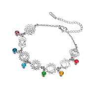 Dreamtimes 7 Chakra Bracelet for Women Men Stainless Steel Yoga Meditation Bracelet for Positive Energy Balance Healing Jewelry, M, Stainless Steel, Not applicable