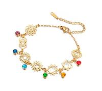 Dreamtimes 7 Chakra Bracelet for Women Men Stainless Steel Yoga Meditation Bracelet for Positive Energy Balance Healing Jewelry, M, Stainless Steel, Not applicable