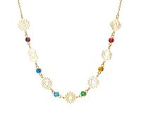 Dreamtimes 7 Chakra Necklace for Women Stainless Steel Spiritual Healing Necklace Pendant for Meditation Yoga Lover for Christmas, M, Stainless Steel, No Gemstone