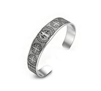 Dreamtimes Benedict Medal Bracelet for Men and Women - Adjustable Stainless Steel - Catholic Faith Bracelets Bangles Religious Jewellery for Confirmation, Mittelgroße, Stainless Steel, No Gemstone