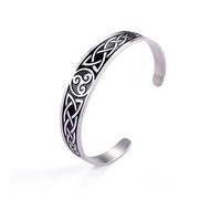 Dreamtimes Celtic Knot Bracelet mens cuff bracelet celtic bangle Stainless Steel Cuff Bangle Vintage Symbol Norse Amulet Jewelry for Women Men