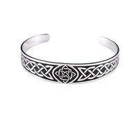 Dreamtimes Celtic Knot Bracelet mens cuff bracelet celtic bangle Stainless Steel Cuff Bangle Vintage Symbol Norse Amulet Jewelry for Women Men