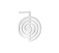 Dreamtimes Cho Ku Rei Reiki Brooch Pin Elegant Stainless Steel Spiritual Healing Jewellery Energy Symbol Pendant for Meditation Yoga & Holistic Gifts, M, Stainless steels