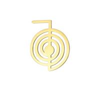 Dreamtimes Cho Ku Rei Reiki Brooch Pin Elegant Stainless Steel Spiritual Healing Jewellery Energy Symbol Pendant for Meditation Yoga & Holistic Gifts, M, Stainless steels