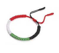 Dreamtimes Country Pride Country Flag Code Lucky Bracelet Protection and Lucky Sufer String Bracelet Hand Braided Rope Thread Tibetan Wrist Wrap Bracelet Boho Style Rope Bracelet for Women Men, M