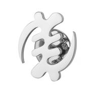 Dreamtimes GYE NYAME High Quality Stainless Steel Adinkra Symbol Brooch - African Spiritual Jewelry Gift for Men Women Traditional West African Design, M, Stainless steels