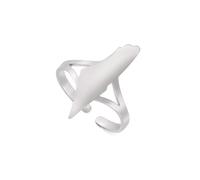 Dreamtimes Israel Palestine Map Finger Rings for Women Men Stainless Steel Adjustable Open Rings Country Geography Jewelry Gift (SILVER-1)