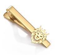 Dreamtimes Lion King Crown Tie Clip For Men Animal Tie Clasp Stainless Steel Elegant Men's Tie Accessory for Weddings Business Formal Events Stylish Gift for Him (Gold)