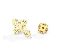 Dreamtimes Lotus Flower Brooch Stainless Steel Unalome Symbol Amulet Brooch Spiritual Jewellery for Yoga Meditation Women Men Elegant Pin Gift for Buddhists Hindu Inspiration, M, Stainless steels