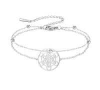 Dreamtimes Metatron Cube Bracelet for Women Men Sacred Geometry Bracelet Reiki Healing Energy Bracelets Adjustable Unisex Spiritual Meditation Jewelry, M, Stainless Steel, no gemstone