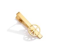 Dreamtimes Peace Symbol Tie Clip for Men Stainless Steel Elegant Pin Clip Peace Gift for Him, M, Stainless steel, No Gemstone