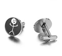 Dreamtimes Rock Skull Hand Cufflinks Halloween Shirt Cufflinks Figurine Sign Language Cuff Links Rock On Hand Gesture Stainless Steel Novelty Cuff Links for Men, M, Stainless Steel, no gemstone
