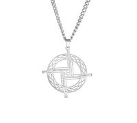 Dreamtimes Saint Brigid Cross Necklace Irish Talisman Pendant Necklace Celtics Cross Brigid's Necklace for Women Men Catholic Protection Pendant Amulet Religious Jewelry