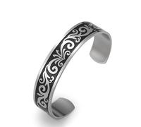 Dreamtimes Tree of Life Bracelet Acanthus Cuff Bracelet for Women Men Stainless Steel Flourish Vine Cuff Bangle Viking Jewelry (Flourish)