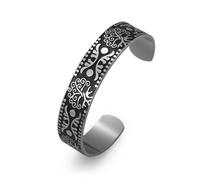 Dreamtimes Tree of Life Bracelet Acanthus Cuff Bracelet for Women Men Stainless Steel Flourish Vine Cuff Bangle Viking Jewelry (Tree of Life)