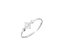 Dreamtimes Wiccan Knot Ring for Women Stainless Steel Adjustable Open Band Stackable Rings Celtic Witch Knot Rings Protective Amulet Symbol of Eternal Love & Energy Jewelry (Silver)