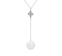 Dreamtimes Witches Knot & Tetragrammaton Pendant Necklace Spiritual Protection Amulet Stainless Steel Necklace Hebrew Yahweh Amulets Religious Jewelry for Women Men, M, Stainless Steel, No Gemstone