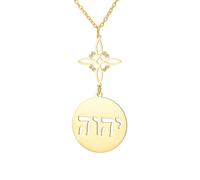 Dreamtimes Witches Knot & Tetragrammaton Pendant Necklace Spiritual Protection Amulet Stainless Steel Necklace Hebrew Yahweh Amulets Religious Jewelry for Women Men, M, Stainless Steel, No Gemstone