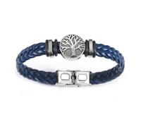 Dreamtimes Yggdrasil World Tree of Life Bracelet Mens Leather Bracelet Braided Religious Mens Cuff Bracelets Alloy Viking Cuff Bangle for Women Men Father's Day Jewelry, M, Stainless Steel, no
